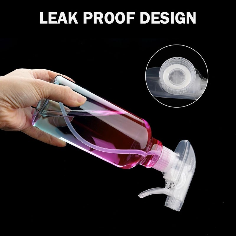 Hethyo Spray Bottles Plastic Spray Bottle for Hair Mist/Stream Heavy Duty Empty Spray Bottles for Cleaning Solutions, Plants, Cooking (16.9oz-Gradient+nozzle) - Image 4